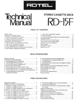 Rotel RD-15F - Technical manual 